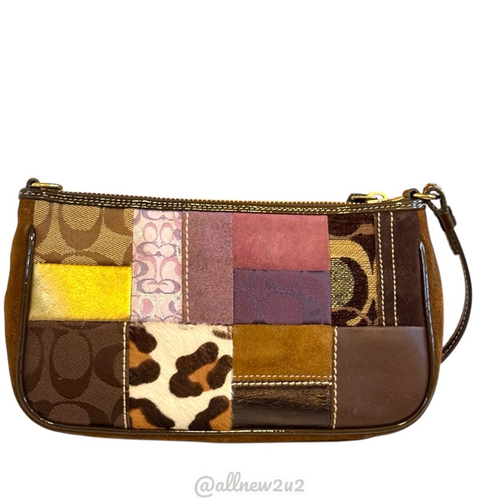 Coach Rare 7071 Legacy Holiday Vintage 2005 Patchwork Demi Baguette Shoulder Bag - Picture 3 of 16